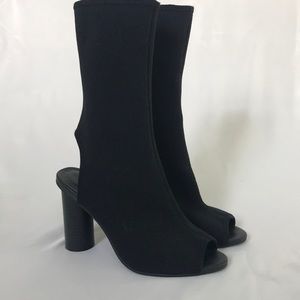 Open toe and heel sock booties.